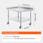 Table de travail en acier inoxydable
