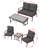Outdoor 10-Piece Metal Loveseat Conversation Set-1127057416