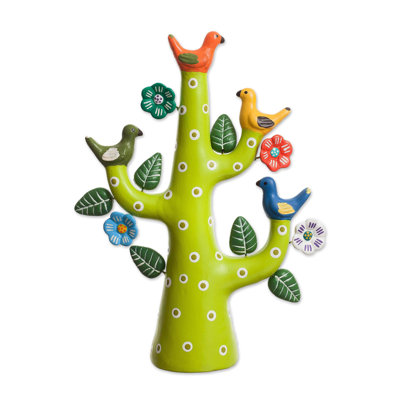 Sculpture en céramique arbre de vie fait à la main NOVICA
