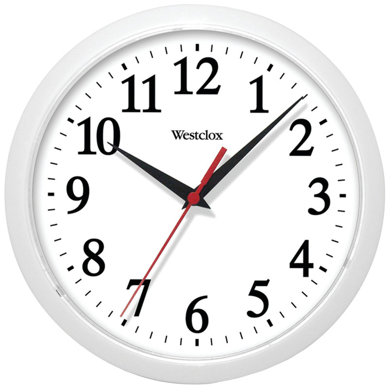 Horloge murale 10 "Newbury, Blanc