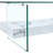 Two-Layer Modern Coffee Table, Clear Glass And White Marble Design, Stable Tempered Legs, For Home Table 43.3 Inch - , & Pattern, Practical Stylish-522616444