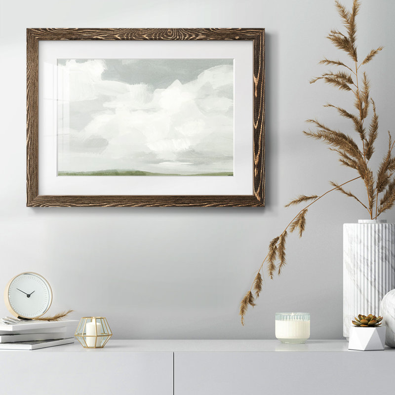 Gray Stone Sky I, impression sur papier, Noyer, H 22 po x l 32 po x P 1,5 po