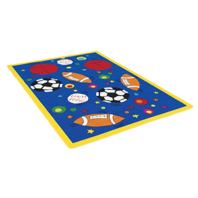 Romig Rectangle Abstract Machine Woven Nylon Rug