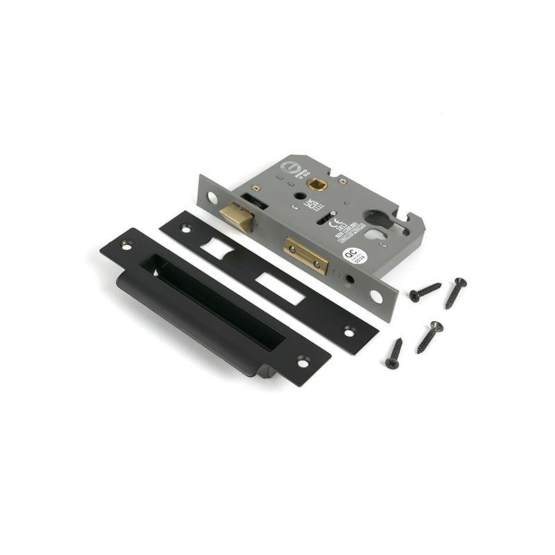 Polished Bronze 3" Euro Profile Sash Lock, Aged Bronze