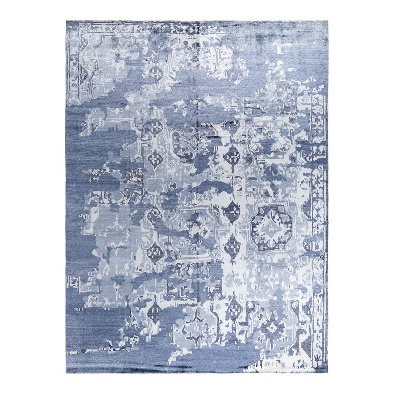 Overdyed One-of-a-Kind 9'3" x 12'3" Hand Knotted Area Rug