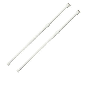 2 PCS Tringle à rideaux à tension polyvalente, tringle à tension à ressort sans perçage pour porte, cuisine, tringle à douche à ressort pour tringle de rideau de douche pour salle de bain, paravent réglable