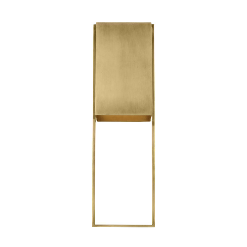 Alude LED Outdoor Sconce, 24" H x 7.2" W x 4.8" D, Hand-Rubbed Antique Brass