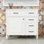 Meuble-lavabo avec lavabo en céramique, tablette réglable et 4 tiroirs-719611849