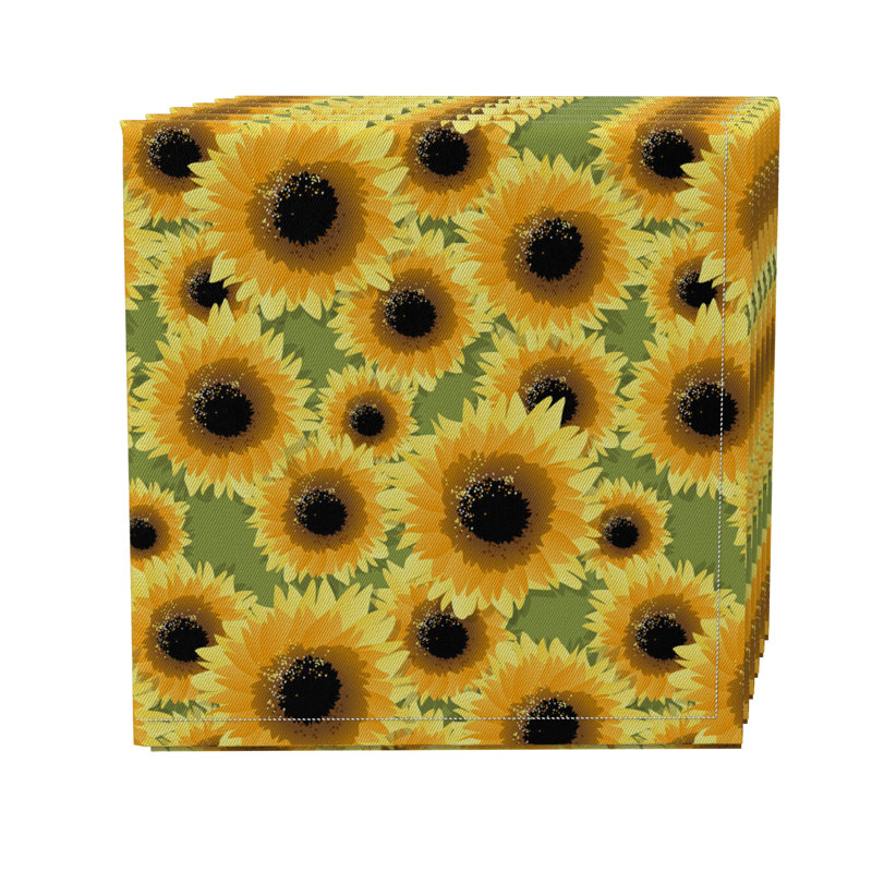 Rectangular Floral Cotton Twill Tablecloth
