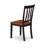 5 Piece Dining Table Set for 4 Includes a Round Kitchen Table with Pedestal and 4 Dining Room Chairs, Black & Cherry-1893887077-1932315453
