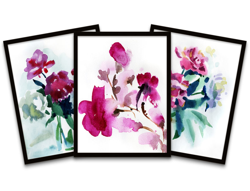 Flowers - 3 Piece Painting Set