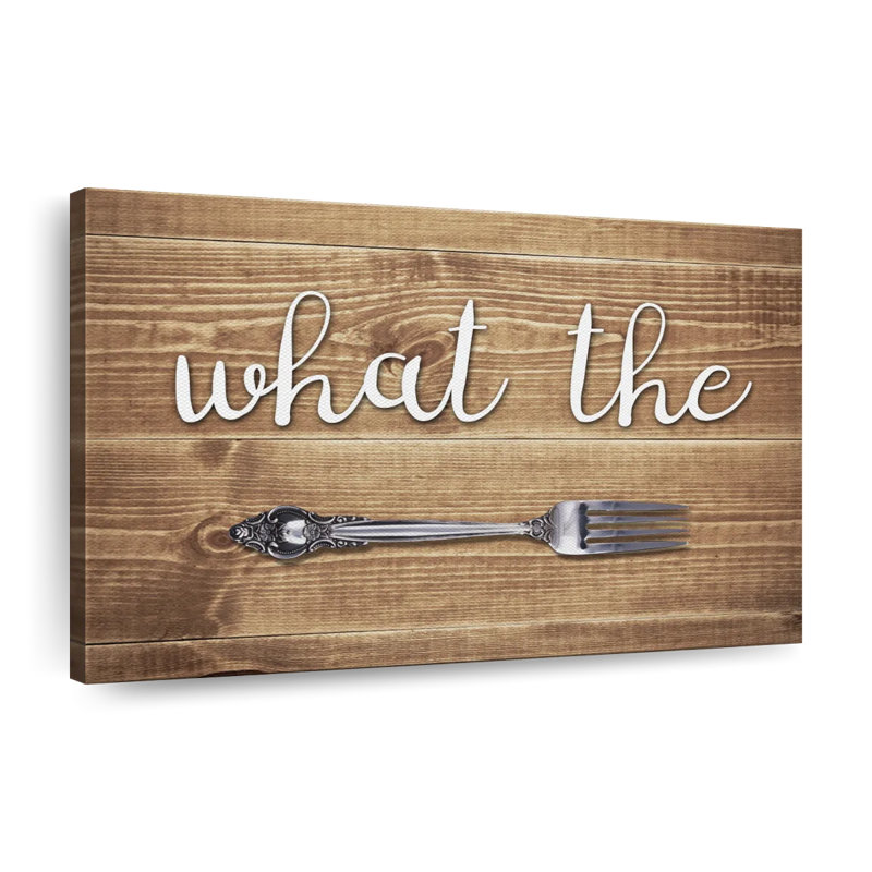 What The Fork Canvas Print, 34'' W x 51'' H
