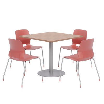 Square Breakroom Table and Chair Set