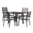 Patio Steel Square 4-Person Dining Set