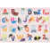 Eric Carle Alphabet Zoo Graphic/Print Pink Area Rug