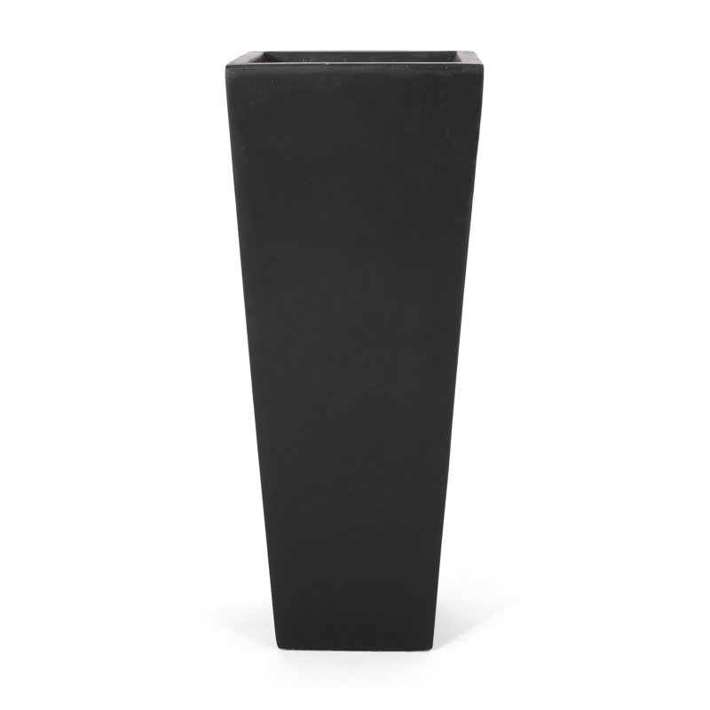 Pot Planter, 32.5" H x 13" W x 13" D, Matte Black