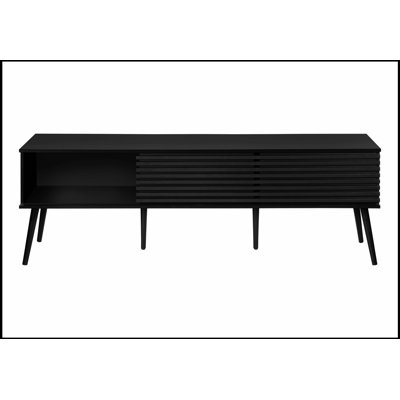 Meuble télé 72 po avec rangement contemporain, parfait pour les médias et les espaces de vie modernes