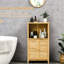 Armoire de plancher - Maximisez le rangement et l'organisation dans votre salle de bain et votre salon avec plusieurs portes à tablettes