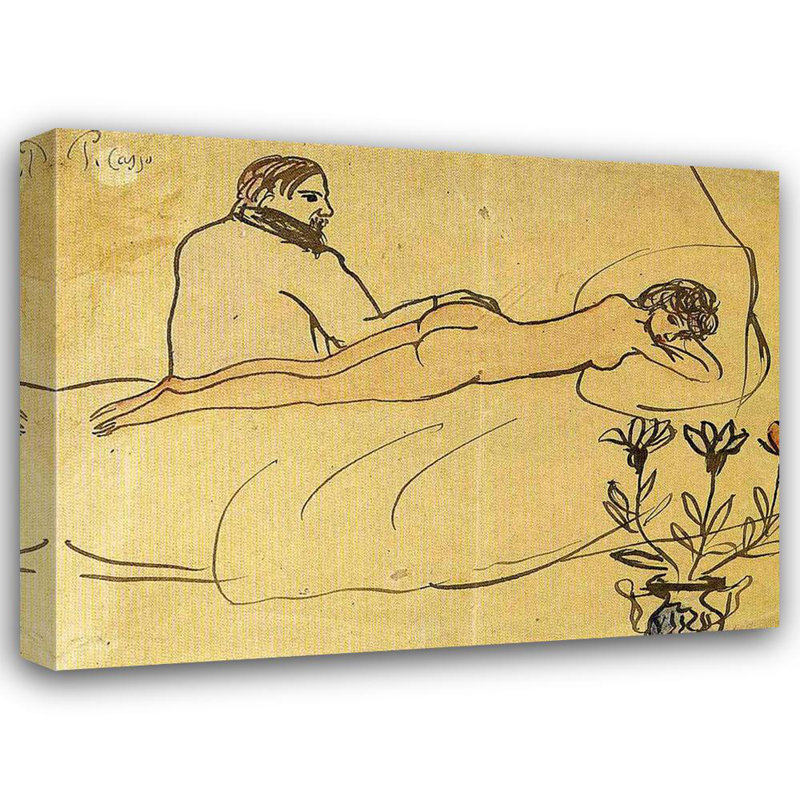 Nu avec Picasso à ses pieds