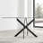 Lenworth Modern Metal and Glass Dining Table Seats 4 or 6-2119367083-2119367077