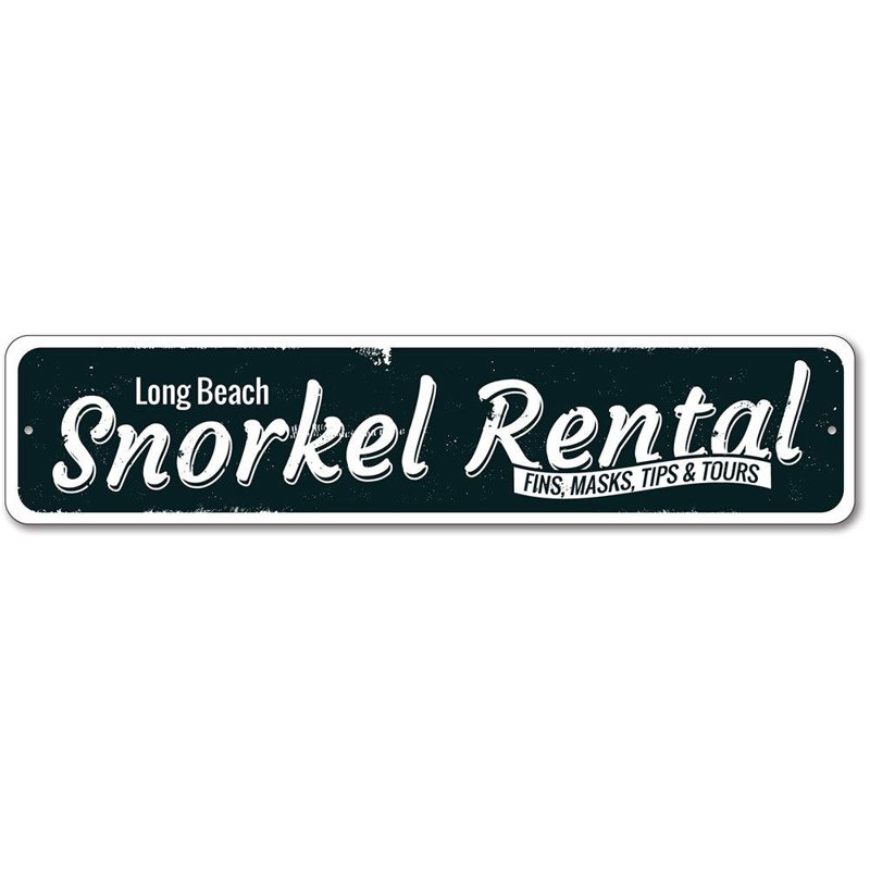 Enseigne en métal Snorkel, H 4 po x l 18 po x P 0,04 po