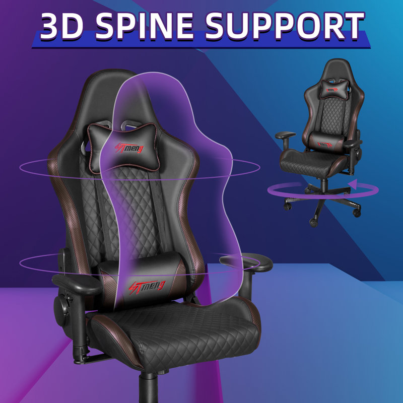 Fauteuil de jeu PC et de course, Brun