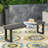 Outdoor Acacia Wood Dining Bench,Dark Grey-1284027073