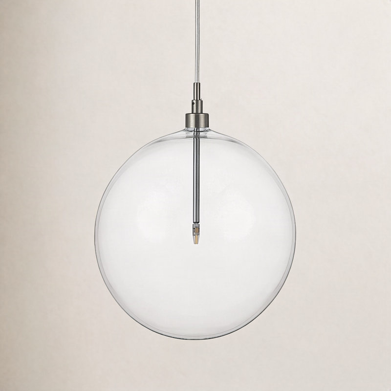 Jeanna 1-Light Pendant in Nickel, Nickel