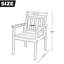 Ensemble repas d'extérieur 5 pièces en PEHD avec accoudoirs et grain de bois gaufré Abigail-121232870