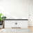 2-Tier Farmhouse Storage Bench With Padded Seat, Adjustable Shelves, And Barn Doors For Entryway, Bedroom, Or Living Room