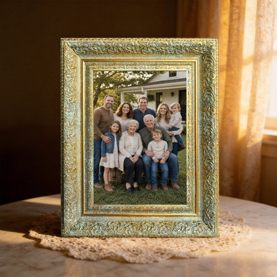 8" x 10" Antique Gold 3 PCS Landscape Picture Frame for Birthday Gifts