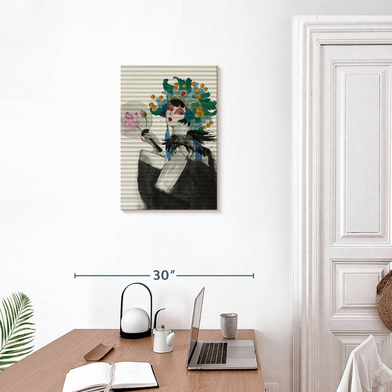 Portrait de femme japonaise Leisha, H 24 po x l 16 po