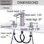 Robinet de meuble-lavabo en acier inoxydable