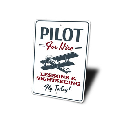 Enseigne pilote en aluminium