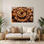 Desserts Stroopwafel, art mural en métal brun-1364001476
