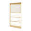 Bibliothèque l 35,43 po x P 3,94 po x H 70,08 po avec panneau perforé, bibliothèque sur pied à 3 niveaux avec panneaux perforés et crochets, étagère de rangement en bois massif pour le salon, la chambre à coucher et le vestibule-128555009