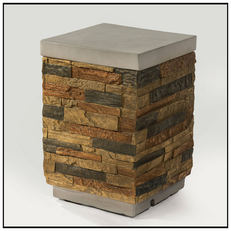 Élégante table d'appoint avec couvercle de réservoir de propane