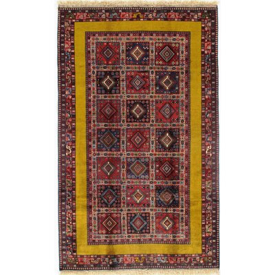 Persian Classic One-of-a-Kind Hand-Knotted Red/Yellow 5' x 8'2"" Area Rug -  Pasargad NY, D09575a