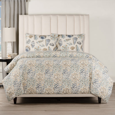 Ensemble de housse de couette 100% coton Siscovers Waterside Aqua | Fabriqué aux États-Unis