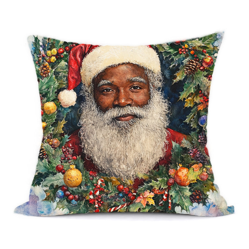 Black Santa 2, 18"H x 18"W
