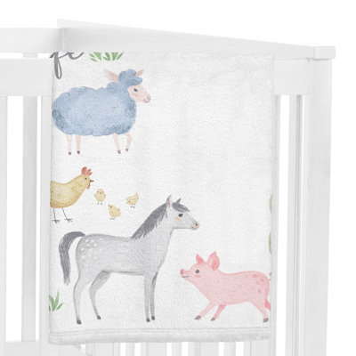 Farm Animals OnThe Farm Fleece Baby Blanket