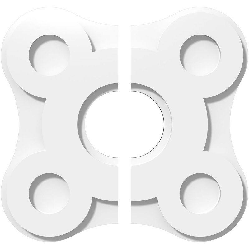 Médaillon de plafond contemporain en PVC de qualité architecturale 14 pi x P 4 po x P 4 3/4 po x P 1 po
