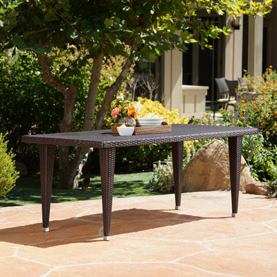 Zoya Wicker Dining Table,Patio Kitchen Table
