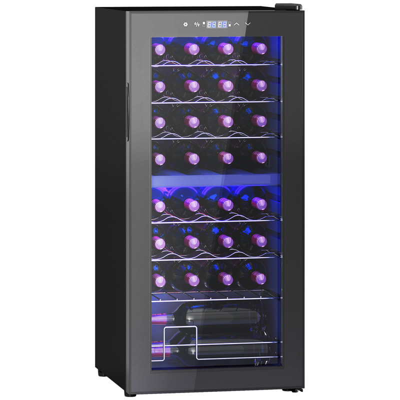 Berhley 86L Undercounter Wine Cooler Fridge with LED Light 32 Bottles