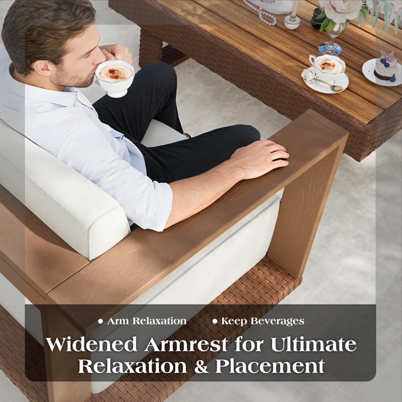 HDPE & Rattan Loveseat