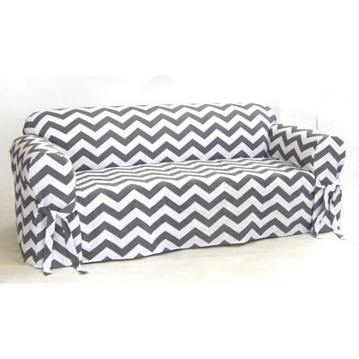 Housse pour canapé à coussins carrés/rectangulaires Chevron