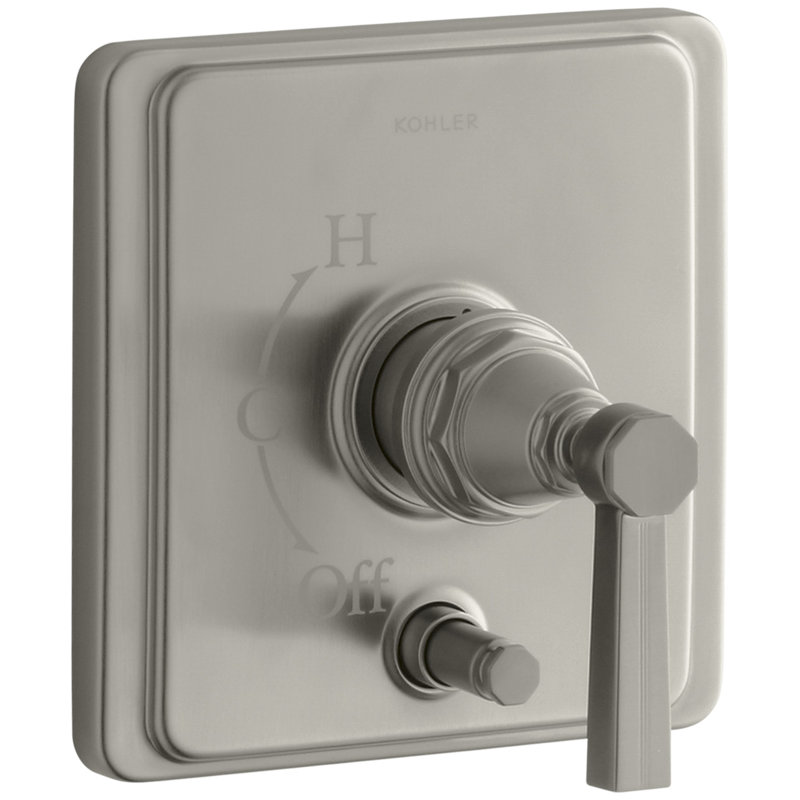 Robinet de douche à pression équilibrée avec inverseur et poignée à levier rainuré Pinstripe® Rite-Temp