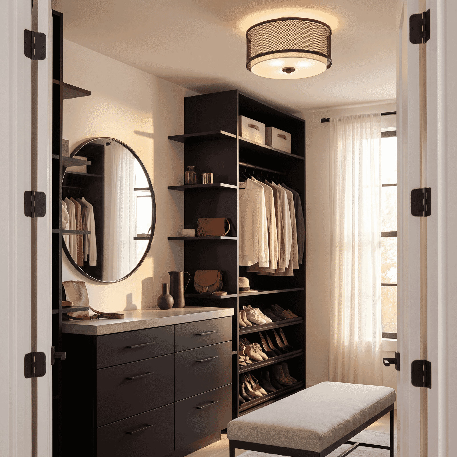 Penn 3-Light Flush Mount, Brushed Nickel