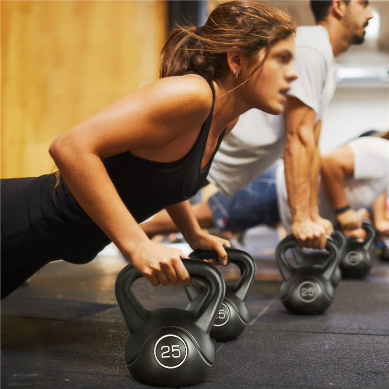 Kettlebell enduit de PEHD pour la gymnastique à domicile, 25 lb