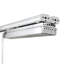 Rail extensible à panneau double 8 panneaux blancs Carolyn l 130 po à 175 po x H 94 po, largeur de panneau 23,5 po